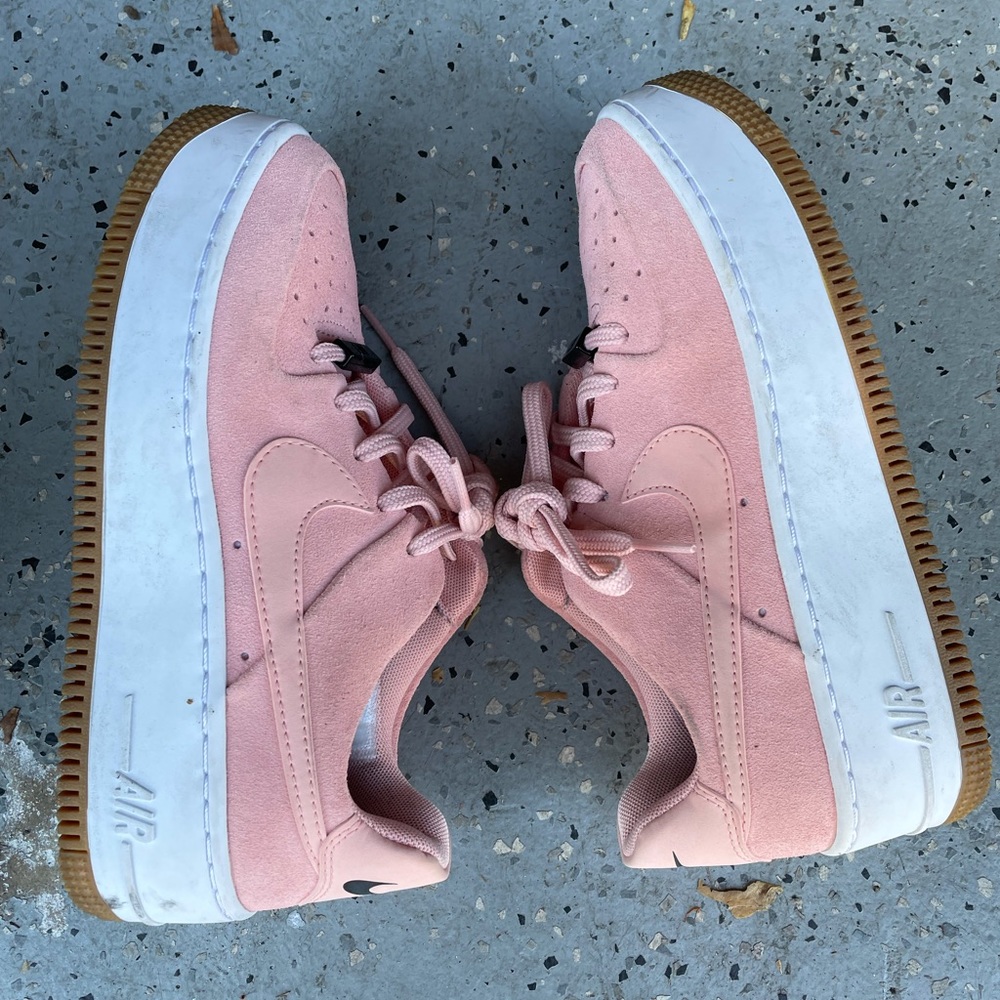 Nike air force 1 af1 pink suede gum bottom 5.5 women
